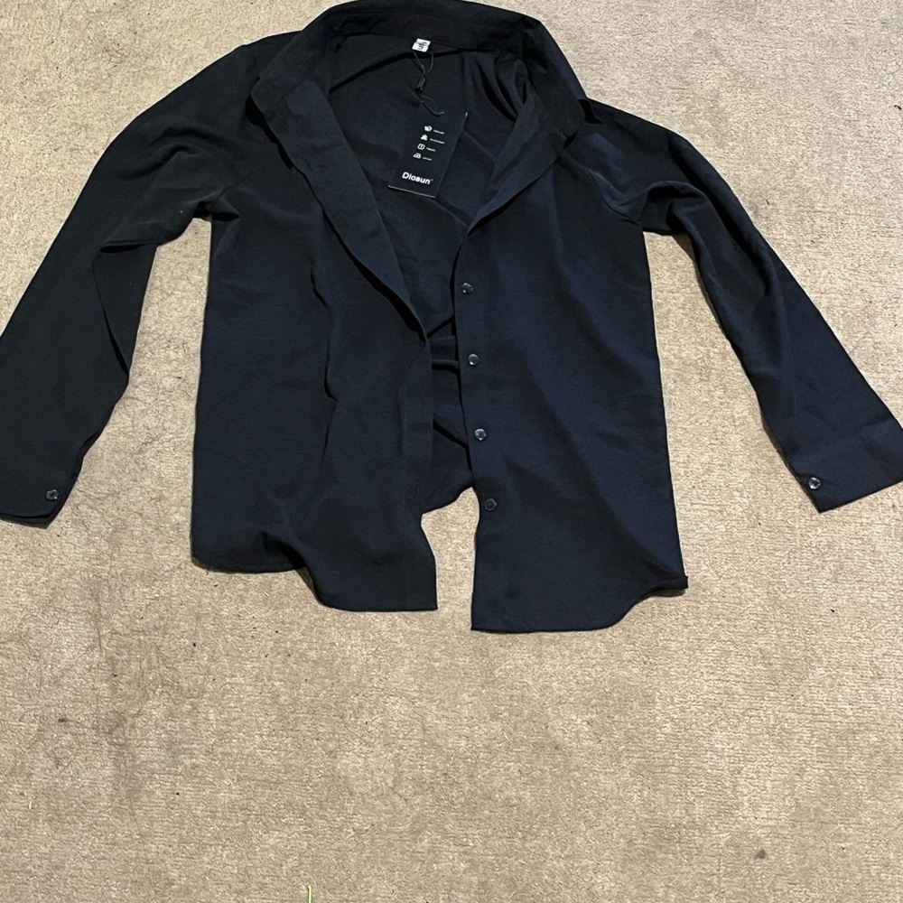 Black button up blouse; never worn; tag on